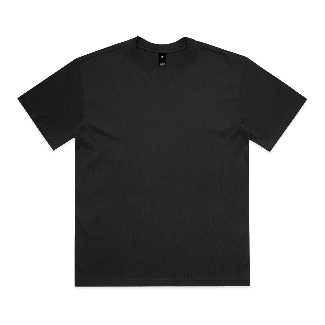 Black t-shirt on a white background