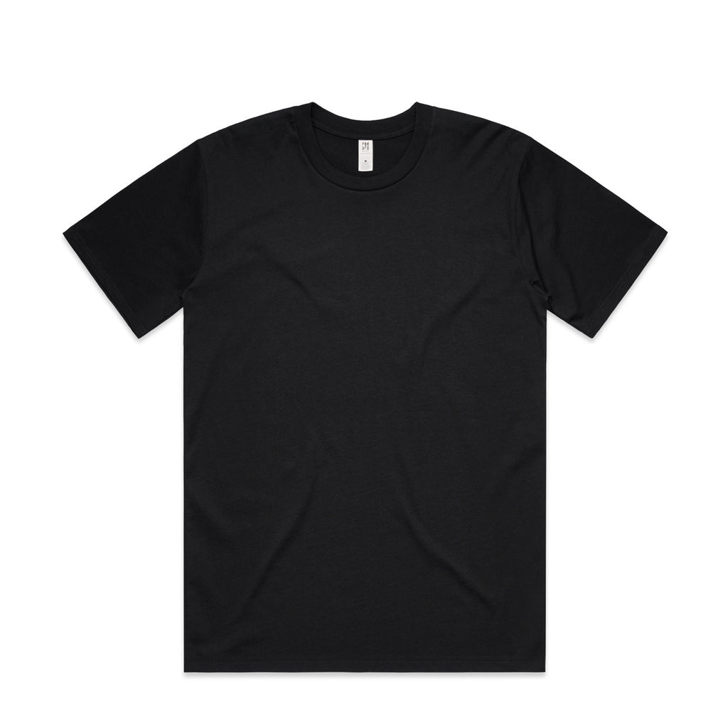 Black t-shirt on a white background