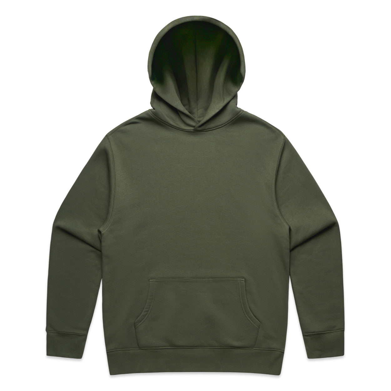 Green hoodie on a white background