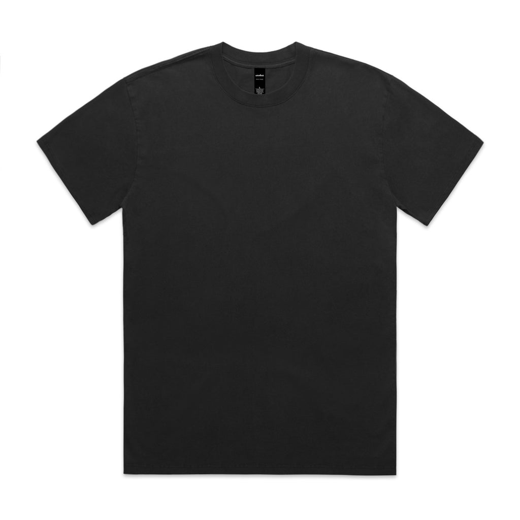 Black t-shirt on a white background