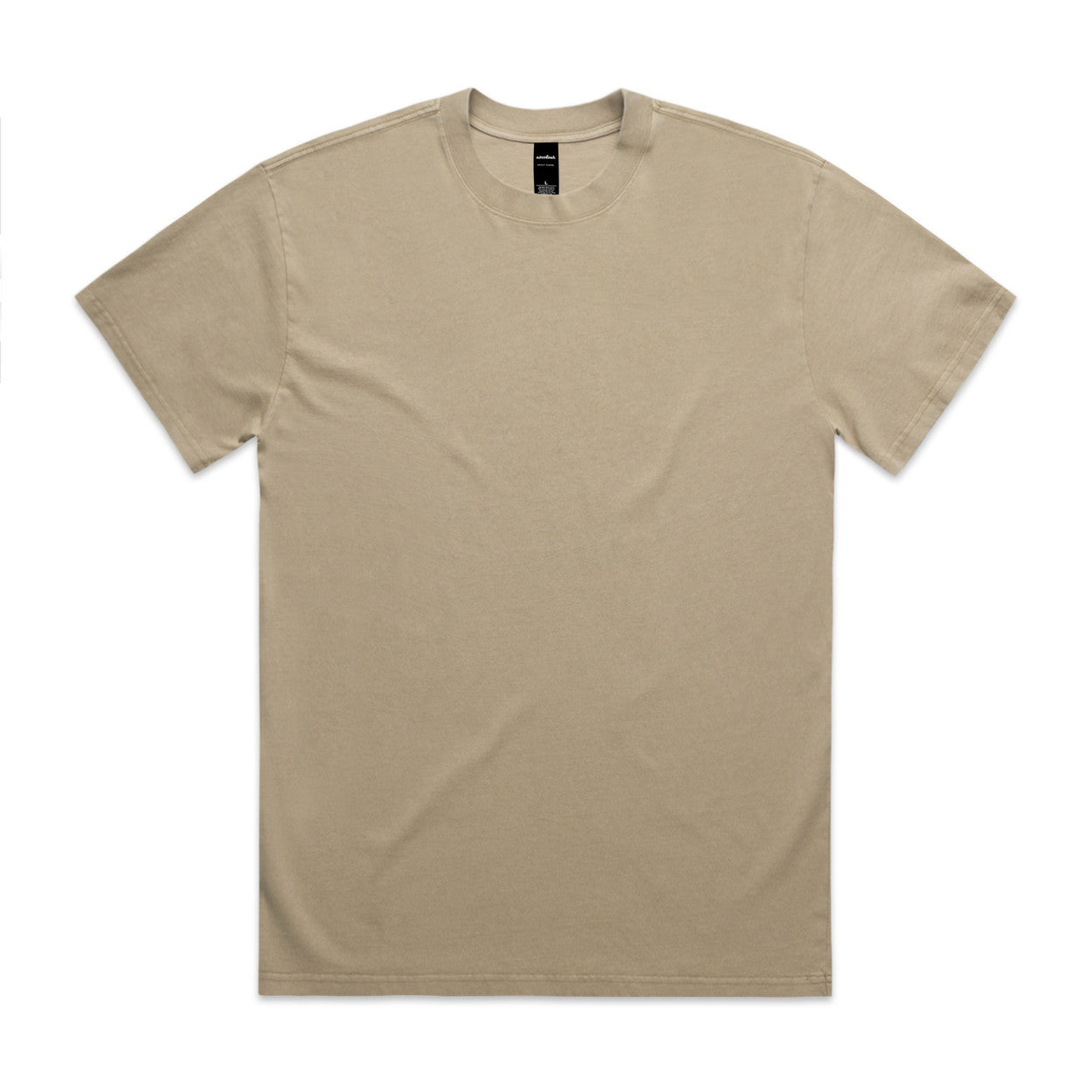 Beige t-shirt on a white background