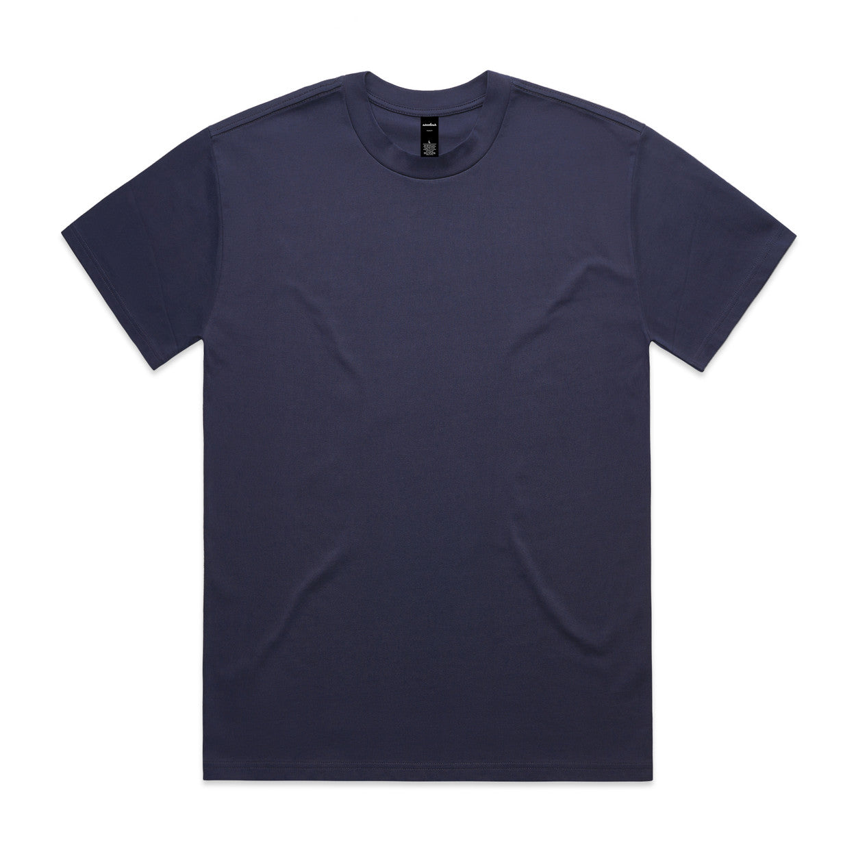 Navy blue t-shirt on a white background