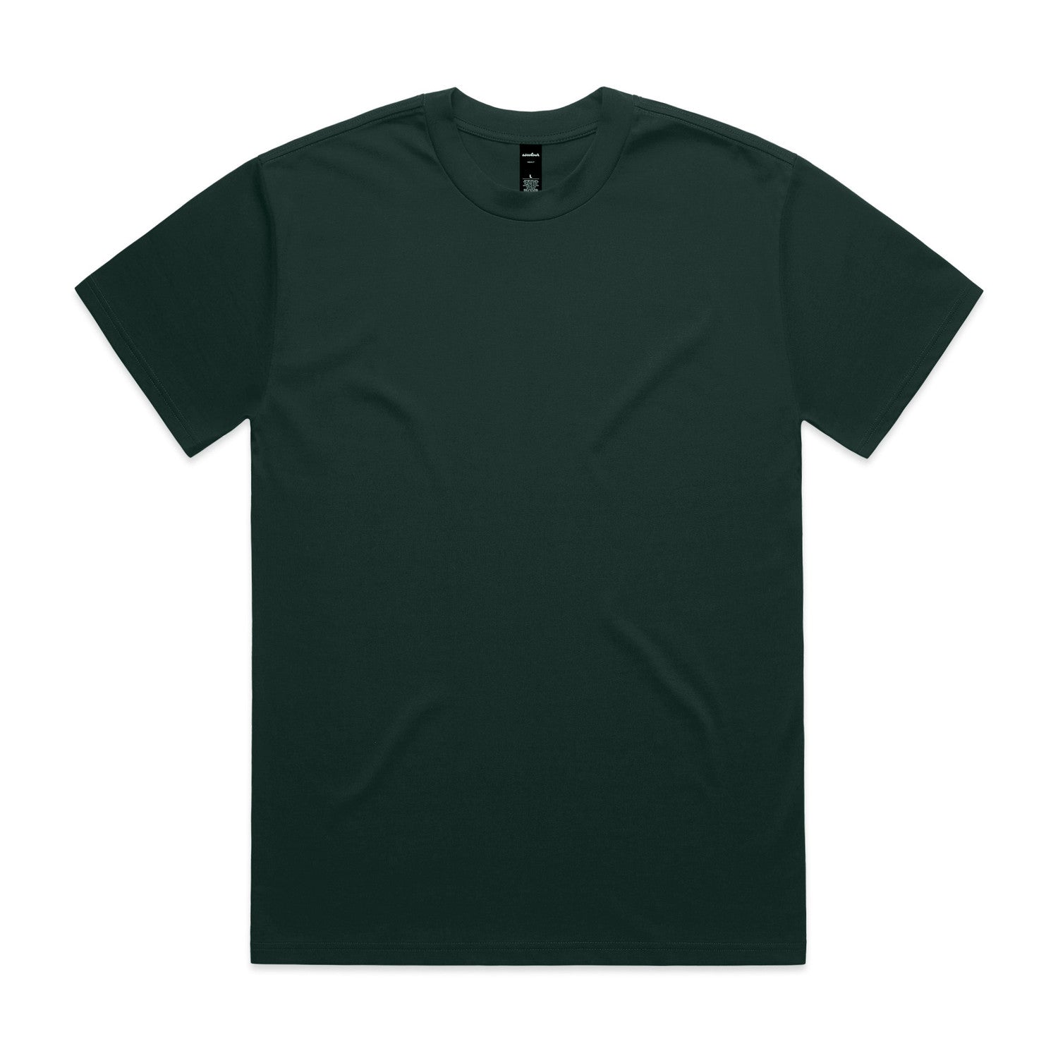Plain dark green t-shirt on a white background