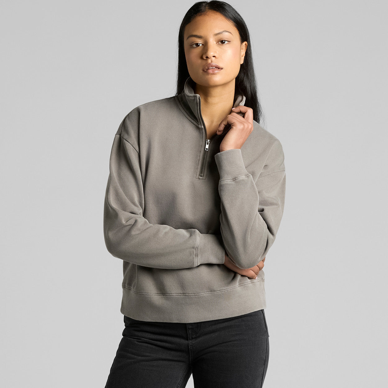 Ladies Relax Faded Half Zip