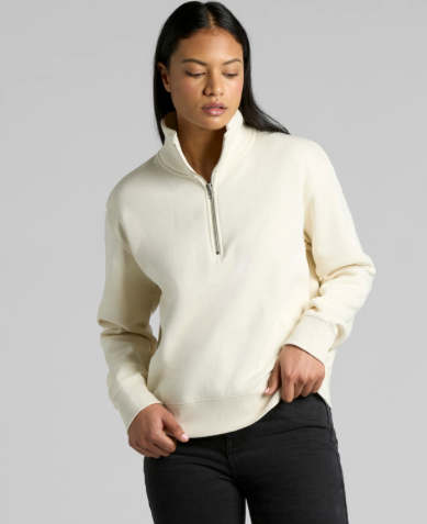 Ladies Stencil Half Zip Crew
