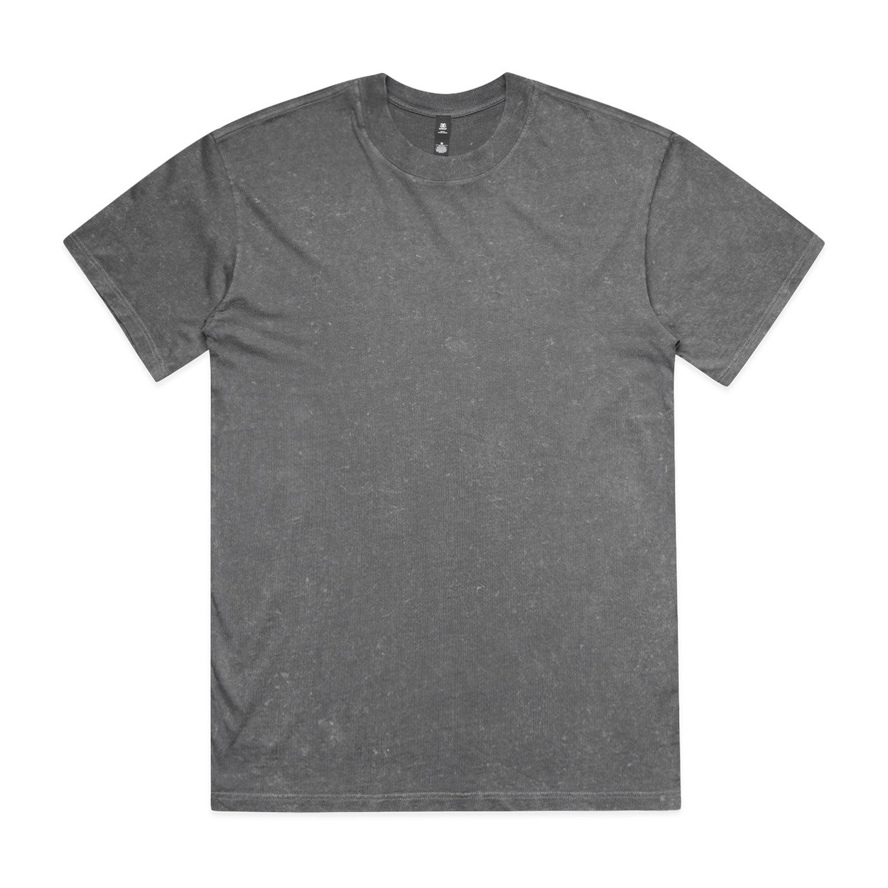 stone wash grey t-shirt on a white background