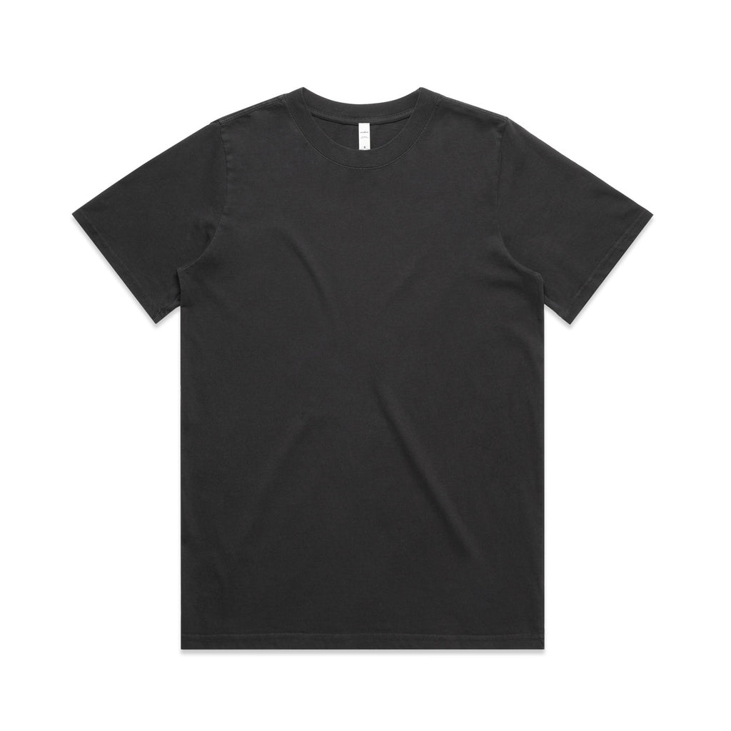 Faded Black t-shirt on a white background