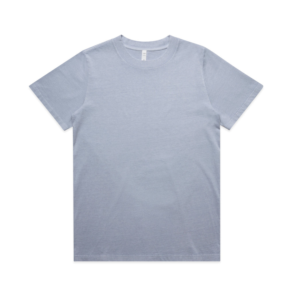 Faded Plain light blue t-shirt on a white background