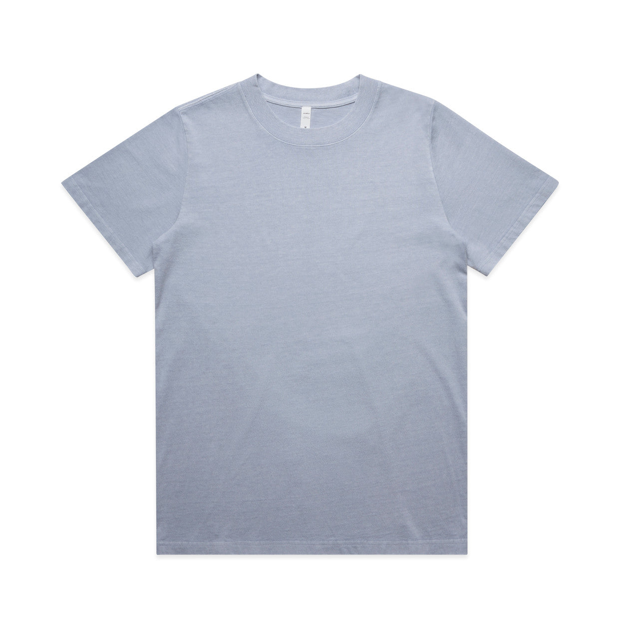 Faded Plain light blue t-shirt on a white background